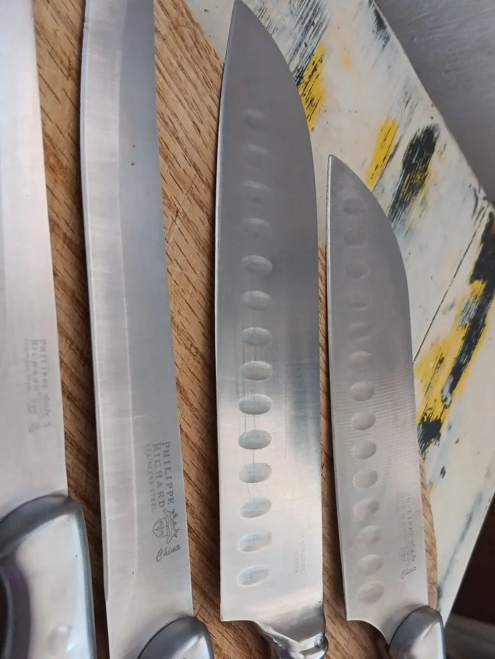 Philippe Richard 6-Piece Stainless Steel Knife Set with Satin Silver Handles